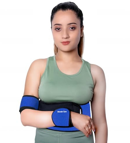 Wonder Care Left Right Shoulder Immobilizer Arm Sling Elastic Brace for Clavicle Collar Bone Dislocation Subluxation Shoulder stabilizer Compression Brace After Rotator Cuff Surgery
