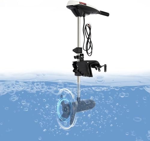 Elektro Außenborder, 12V 65LBS Bootsmotor - 660W Aussenborder Elektromotor - 5 Vorwärts- und 2 Rückwärtsgängen - für Fischerei, Aquakultur, Outdoor Tourismus