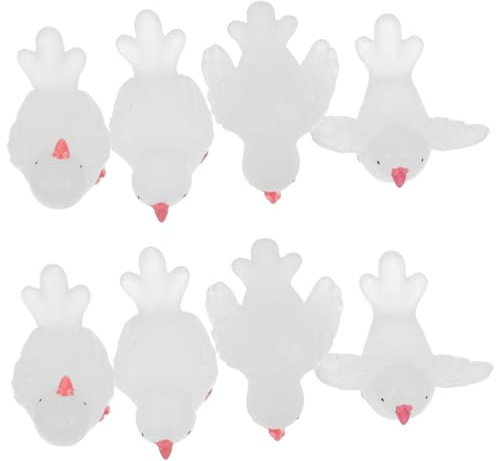 BCOATH 8 Pezzi Realistici Mini Ornamenti Di Piccione Figure Di Luce Notturna Decorazione Per Acquario Set Di Sculture Di Piccione Realistiche Ornamento Di Simulazione Per Tavolo