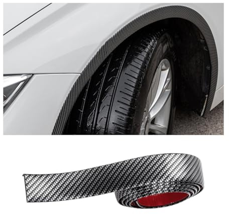 Adunsiaoto Autocollant Passage Roue, Protection Sourcil Roue Voiture, Sourcil Roue Anti-Collision, Garniture Bord Évasée Pour Garde-Boue Voiture, Protection De Passage Forme L Voiture(Fibre Carbone)