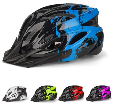 Fahrradhelm Kinder, Verstellbarer Kinderhelm für Jungen und Mädchen im Alter von 3–15 Jahren, Multisport-Kinderhelm (50–59cm), Sicherheitshelm für Fahrrad, Roller, Skating (Blue, S: 50-55cm)