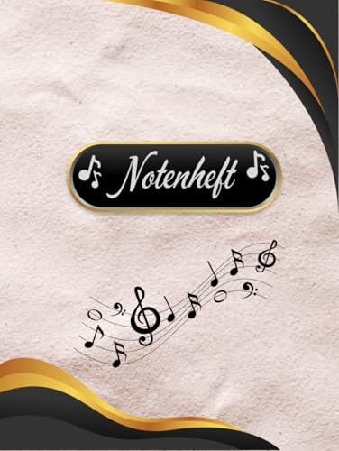 Notenheft Klavier Notenbuch Keyboard Musikunterricht Akkordeon Notenlinienheft Große Lineatur Klavierunterricht Anfänger Piano Orgelbuch DIN A4 ... Notensysteme Musiker Celesta B09B