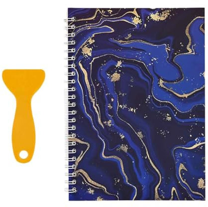 Sticker Book Collecting Album, Reusable Sticker Book with a Plastic Spatula for Collecting Stickers, Labels(A5, Blue)