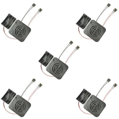 Tityvirnix Juego de 5 cajas de grabación de mensajes DIY Tyfon altavoz reproductor 4 módulos muñeca de peluche Express Emotion accesorio para el hogar equipo electrónico