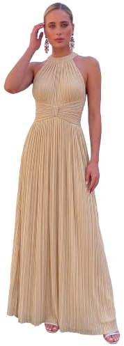 Ever-Pretty Abendkleider Elegant für Hochzeit Ärmellos Kleid Elegant Damen Festlich Lang Ballkleid Maxi Hell A Line EE41961