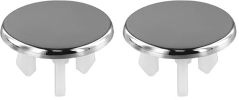 Sink Overflow Ring, sink overflow cover, 2 Pack of Chrome Overflow Trim Covers for Bathroom Sink Basins Fits 22mm and 24mm, shower drain cover