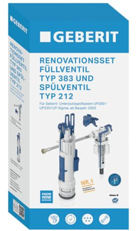 Geberit Type 212-383 Kit de rénovation pour réservoir de chasse d'eau 300/320 / Sigma UP