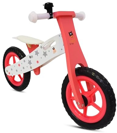 Best For Kids | Kinderlaufrad | 12-Zoll-Laufrad aus Holz für Kinder | Bequem, verstellbar und leicht | Ideal Laufrad für Kleinkinder (2–5 Jahre) | Perfekt für das Kindertraining | rutschfeste Griffe