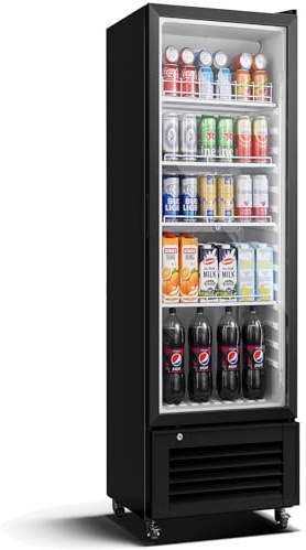 BODEGACOOLER Beverage Refrigerator, 290L/306 Qt Commercial Refrigerator For Kitchen, Home,Office and Garage, 264 Cans & 120 Bottles Display Refrigerator For Beer,Soda, Bar Cooler with Soft LED Light.