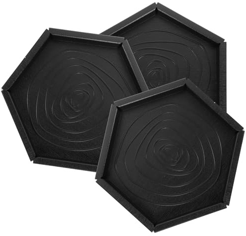 GARVALON 3 pièces Bol pour Reptiles et Tortues Plastique Hexagonal Mangeoire et Abreuvoir Antidébordement Facile à Nettoyer et Stable pour Alimentation et Eau des Petits Animaux
