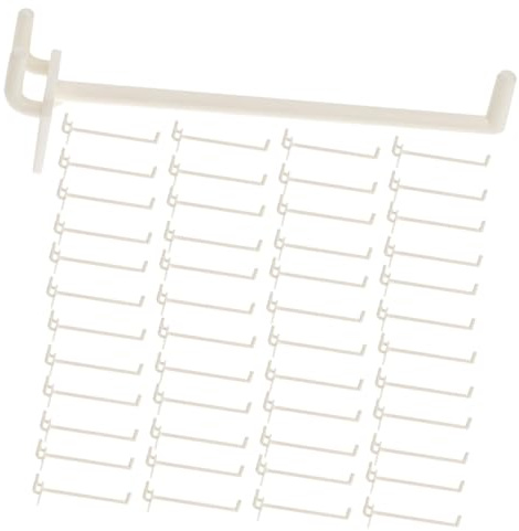 MUELODSIC 50 Ganchos para Panel Perforado ABS Gancho Multiusos de 114 MM Color Neutro Resistentes para Taller Garaje y Organización el Hogar
