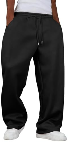 Genérico Pantalones Chandal Hombres Pantalones Hombre - Casual Pantalón Cómodo Chándal Jogger Trekking Deporte con Bolsillos Ropa Moda Running Algodón Invierno Otoño Pants Negro M