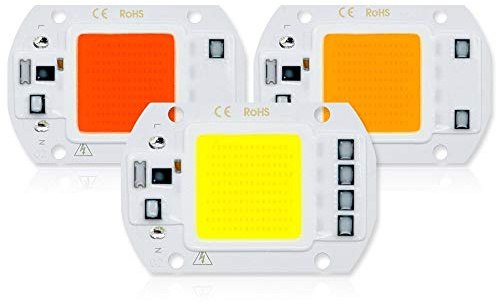 CZMDKEXM Pack of 1, LED COB CHIP Lamp AC110V 10W/20W/30W/50W Smart IC DIY Floodlight Bulb Outdoor Chip Lamp Household Bulbs(Warm White,110V 30W)