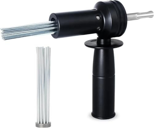 Elektrischer Hammer-Nadel-Scaler-Adapter, Nadelentroster Werkzeug Rostentferner Gehärteter Legierter Stahl mit 18 Nadeln SDS-Schaft für Betonvorbereitung Bohren(155 x 210 mm)