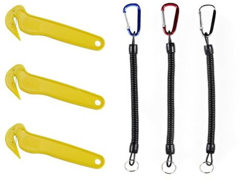 Box Cutters,3Pcs Safety Knife for Work,Package Cutter,Box Opener | 3 pcs mini box cutter set for parcels, cartons and warehouse packaging.