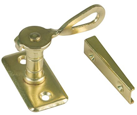 Amig - Moraillon 12 laitonnés | pour Fermer Volets | Design Simple ou | Installation Rapide | Arrêt de Volet Battant | Dimensions 50 x 25 x 25 mm, Noir/Blanc, Bois d'ingénierie