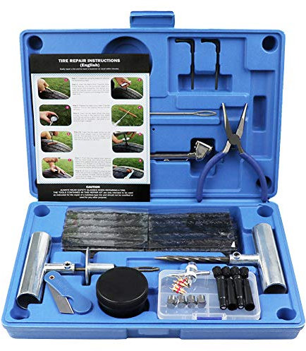 MAIKEHIGH Reifen Reparaturset, Heavy Duty Reifenreparaturset Auto - 70 Stück Set für Motorrad, ATV, Jeep, LKW, Traktor Flat Reparatur Set