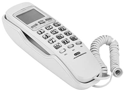 VBESTLIFE VBSTLIFE Telefono Fisso Cablato con Altoparlante Vivavoce Telefono a Muro con Display di Identificazione del Chiamante Telefono Fisso a Rumore per Ufficio e Casa