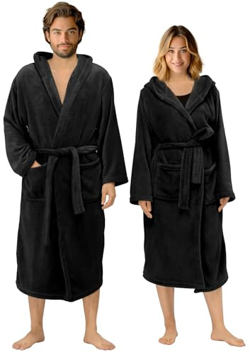 HOMELEVEL albornoz de franela de gran tamaño Unixex para hombres y mujeres albornoz de sauna albornoz de viaje albornoz de sauna suave de peluche 6XL