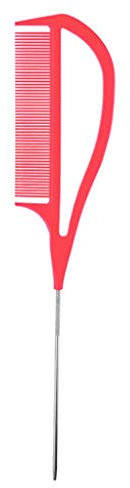 ABC - Pettine antistatico in acciaio inox antistatico, per coda di ratto (rosa)