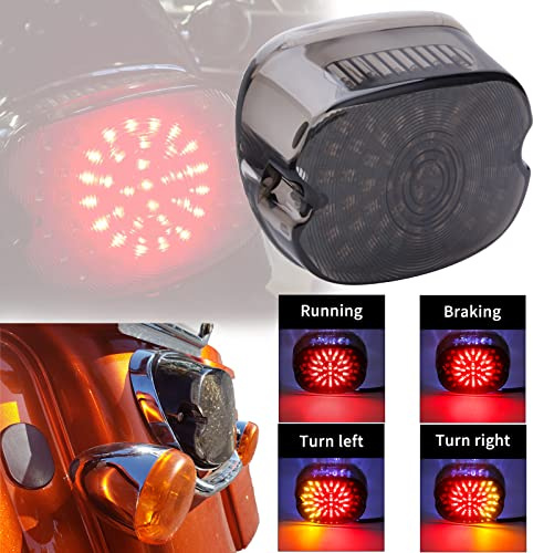JMTBNO Motorcykel LED bakljus bromsljus blinkersljus integrerade bakljus kompatibel med Har-ley Dyna Sportster 883 1200 Road King Electra Glide Softail