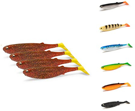 NØMIS Gummifisch Set | Premium Gummifische Set | Angelzubehör | Gummifische Hecht Zander Dorsch Barsch | Angelköder für Hecht Zander