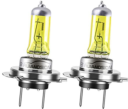 Ruiandsion 2pcs H7 Halogen-Scheinwerfer Birne Nebellicht 100W 12V Gelb Glühbirnen