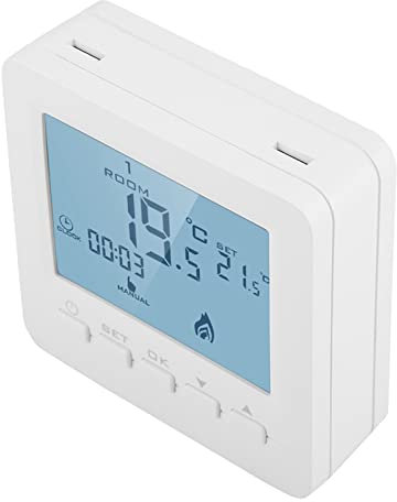 LANTRO JS Thermostat intelligent Nest avec écran LCD, thermostat programmable sans fil pour commande numérique de chaudière domestique