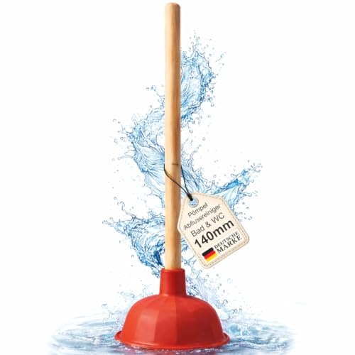 Abflussreiniger Rohrreiniger Pömpel Saugglocke 140mm Durchmesser - Extra starker Saugleistung - optimal geeignet für die Toilette, für Bad, Küche und Toilette - 1 Stück