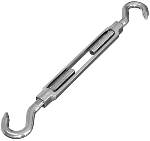 5x Tenditore di corda Gancio-Gancio Acciaio inossidabile V4A 316 M12 Tenditore Morsetto di protezione