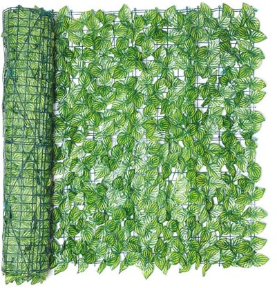 Artificial Ivy Privacy Fence Screen, Garden UV Protected Green Leaf Hedge Roll, Screening Panels On Roll Privacy, Garden Fence Ivy Trellis Screening Roll, Faux Vine Leaf Decoration(0.5*3m Watermelon L