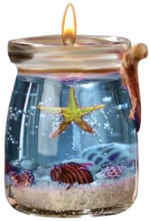 Aromatherapiekerzen, Duftkerze,Meer-Thema-Gel-Kerze | Lufterfrischer für zu Hause, Aromatherapie-Glaskerzen, tragbare Duftkerzen für die Inneneinrichtung