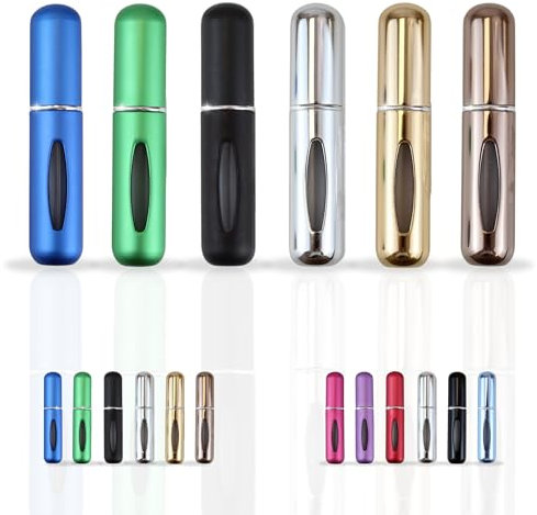 YUME 6 pezzi 5ml Atomizzatore Profumo Ricaricabile | Porta Profumo da Borsetta da Viaggio | Anti-Perdita, Ricaricabile, con Finestra di Visualizzazione