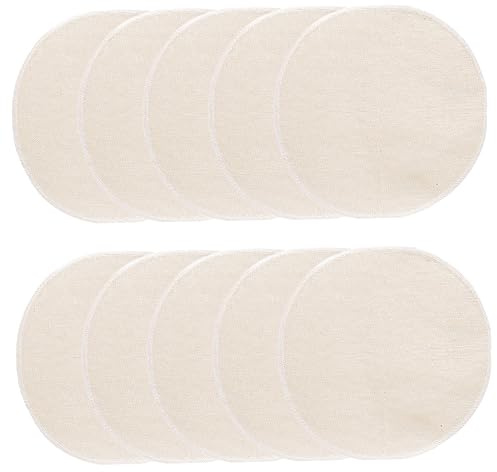 Amosfun Dampfreinigungstücher Wiederverwendbare aus Reiner Baumwolle 10 Stück Beige Praktische für Verschiedene Töpfe und Pfannen Dampfgargeräte