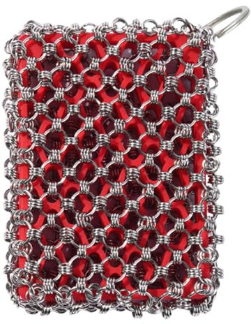 Stainless Steel Scrubber for Pots, Multipurpose Kitchen Scrubber, Chain Mail Scrubber, Cast Iron Cleaning Tool, Metal Pan Scrubber, Grill Pan Scrubber for Pots, Cast Iron Pans, and Grill Cleaning