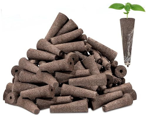 MEISO 50 Pezzi Spugne per la Crescita, Spugne di Ricambio per Coltivazione, Idroponica Spugne di Crescita Baccelli, Spugne per Coltivazione per Sistema di Coltivazione Idroponico Indoor Giardino
