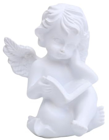 Gatuida Leseengel Dekofigur Aus Harz Kompakte Schutzengel Statue Für Wohnaccessoire Lichtecht Handgefertigt Tischdekoration Für Kinderzimmer Und Zuhause