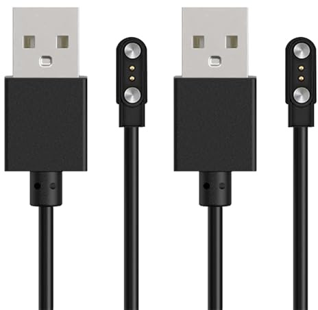2 Pièces Chargeur Montre Connectée, Magnétique Chargeur Smartwatch Compatible avec Ice-Watch Ice Smart 2.0, Câble de Recharge Smart Watch Montres Sportives et Accessoires Électroniques, Modèle A+B