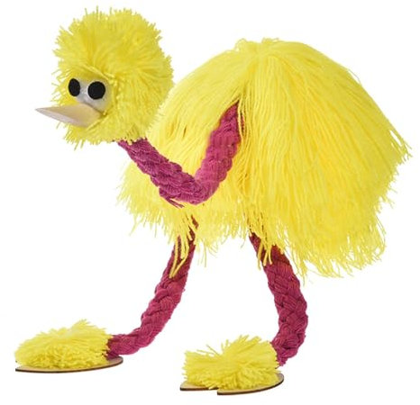 Gefüllte Plüsch -Strauß -Puppe - Interaktive Marionette -String -Puppe für Kinder und Erwachsene | Realistische Straußpuppe für das Spielen, Familienshows, Theaterspiele, Geburtstagsfeiern und Marione