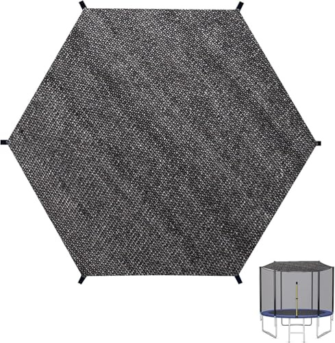 DeTmrcy Sonnensegel Trampolin Abdeckung -UV-beständiger Sonnenschutz für Kinder Trampoline Ø 183 244 305 366 427 488cm Trampolin Sonnenschutznetz - Outdoor Garten Trampolin Zubehör,427cm,8 Bar