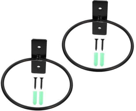 ibasenice 2 Piezas Soporte de Macetas de Hierro para Pared de Anillos Colgantes para Plantas Soporte Decorativo para Maceteros Interiores y Exteriores para y Jardines