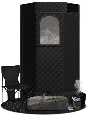 Sauna domestica portatile for benessere e relax Generatore rapido for bagno turco a vapore modello esagonale da 60 minuti, tappetino