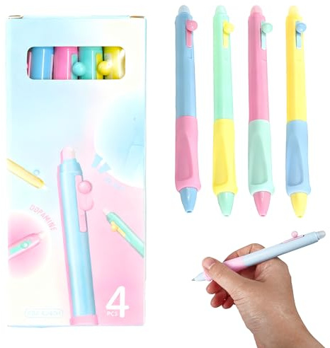Radierbarer Kugelschreiber Tintenroller Radierbar Set mit 4 Blauen und 4 Schwarzen Tintenrollern, 0,5 mm Spitze, Perfekt für Schule, Büro und Kreative Anwendungen – Thermotinte, Schnelltrocknend, Nach