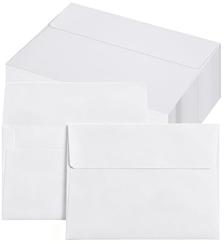 100 Stück 120×165 mm Weiß Briefumschläge Selbstklebend Ohne Fenster | Selbstklebend 120 g/m² Kuvert Umschläge Envelopes Briefkuvert für Rechnungen Briefe Einladungen Grußkarten
