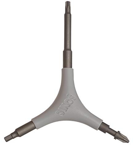 SONIC Pro Inline Skate Tool + T, Long T25 Torx for Powerslide triskate frame mounting bolts, 7 Tools, Rotate wheels, Remove bearings, Designed in USA