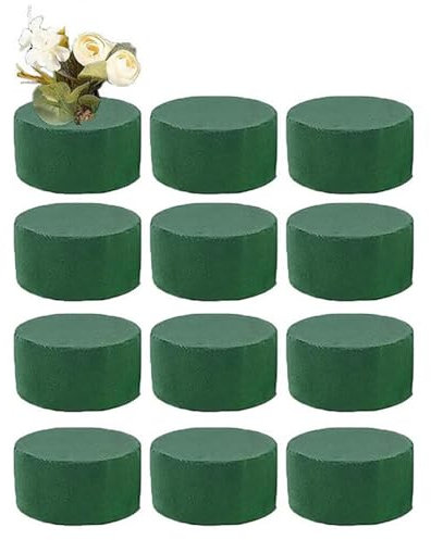 Schiuma Floreale - 6/12 Pezzi Rotondi Bombole Floreali In Schiuma Floreale | Spugna Per Fiori | Spugna Verde Per Fiori Artificiali | Stucco Floreale Muschio Floreale Spugna Per Composizioni Floreali