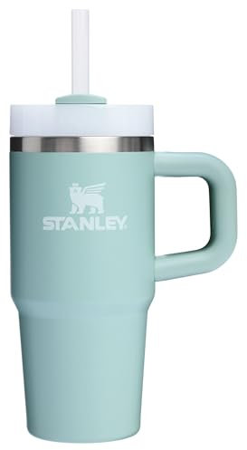 STANLEY Quencher H2.0 Tumbler with Handle and Straw 14 oz | Flowstate 3-Position Lid | Cup Holder Compatible for Travel | Insulated Stainless Steel Cup | BPA-Free | Seafoam