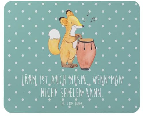 Mr. & Mrs. Panda Mousepad Schlagzeug Lärm - Geschenk, Lernen, Mausmatte, Schlagzeuger, Musik, Instrument, Musiker, Laptop mauspad, Band, pc, Beats, Computer