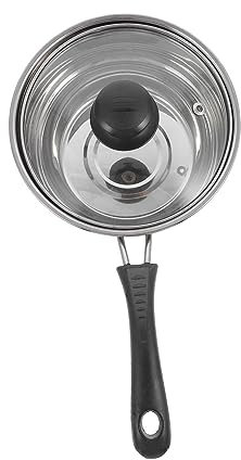 DINHEAROM 1pieza Cacerola De Leche De Inoxidable Mango Ergonómico y Para Cocinar Leche Sopas y Comidas Para Bebés