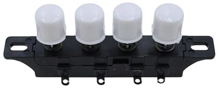 Gralara Interruptor de botón para ventilador eléctrico, diseño de piano de 4 teclas, accesorios, repuesto universal, pieza de reparación para controlador de